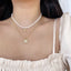 Retro Heart Freshwater Pearl Pendant Necklace