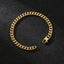 Retro Titanium Steel Cuban Chain Bracelet - 18k Gold Plated Unisex Punk Jewelry