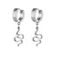 Retro Winged Snake Stainless Steel Hollow Drop Earrings