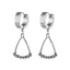 Retro Winged Snake Stainless Steel Hollow Drop Earrings