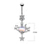 1 Piece Celestial Star Moon Planet Stainless Steel Zircon Belly Ring