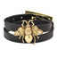 Simple Style Bee PU Leather Alloy Couple Bracelet - Retro Bronze Design