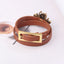 Simple Style Bee PU Leather Alloy Couple Bracelet - Retro Bronze Design