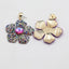 Simple Classic Flower Inlay Rhinestone and Pearl Drop Earrings