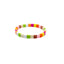Colorful Square Alloy Enamel Beaded Women's Bohemian Stretch Bracelet