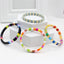 Colorful Square Alloy Enamel Beaded Women's Bohemian Stretch Bracelet