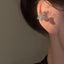 Elegant Snowflake Zircon Ear Cuffs - Minimalist Design, No Piercing Required