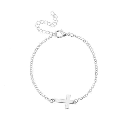 Simple Cross Alloy Plated Women's Bracelet and Anklet Jewelry