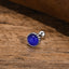 Simple Cross Plating Stainless Steel Sapphire Stud Earrings for Men