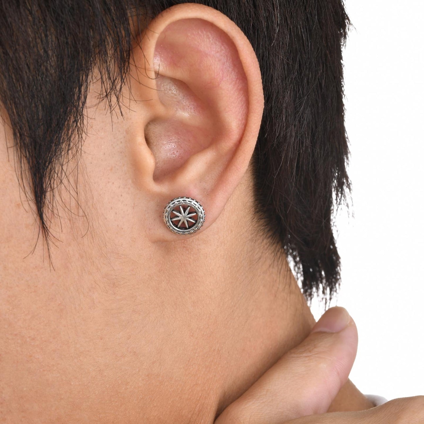 1 Piece Simple Style Cross Plating 201 Stainless Steel Ear Studs