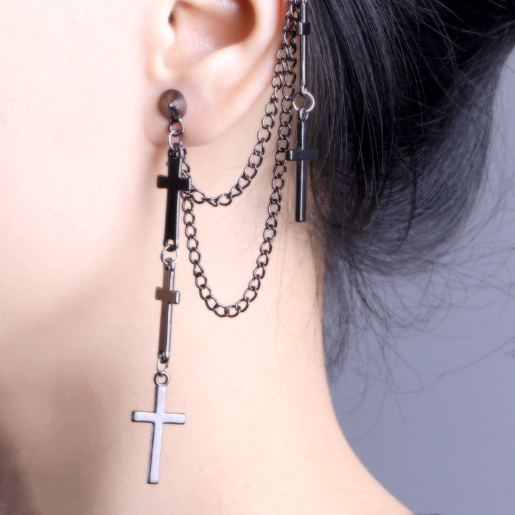 1 Piece Simple Style Cross Plating Alloy Earrings