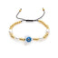 Evil Eye Freshwater Pearl Shell Copper Beaded Bracelet