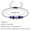 Simple Geometric Stone & Amethyst Beaded Wax Thread Bracelet for Women