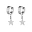 Simple Pentagram Stainless Steel Drop Earrings