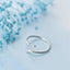 Simple Style Solid Color Sterling Silver Adjustable Open Ring