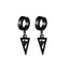 Simple Triangle Titanium Steel Clip-On Drop Earrings