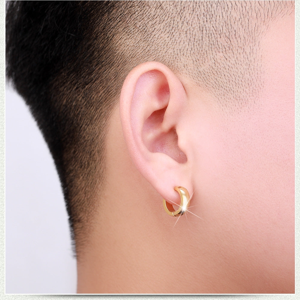 1 Piece Simple Style U Shape Plating Titanium Steel Earrings