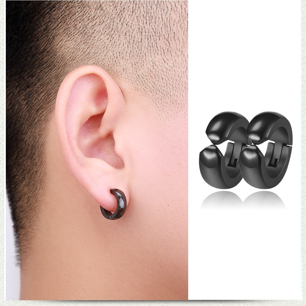 1 Piece Simple Style U Shape Plating Titanium Steel Earrings