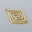 1 Piece Stainless Steel 18K Gold Plated Geometric Argyle Pendant Necklace and Earring DIY Accessory