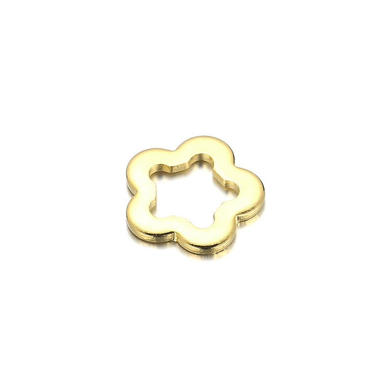 18K Gold Plated Stainless Steel Flower DIY Jewelry Accessory