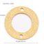 18K Gold Plated Stainless Steel Matte Circle Pendant