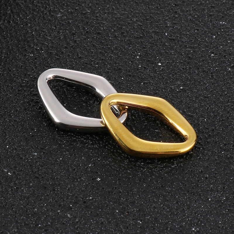 1 Piece Geometric Hollow Stainless Steel 18K Gold Plated Pendant