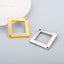 18K Gold Plated Stainless Steel Geometric Pendant Necklace and Earring Accessories