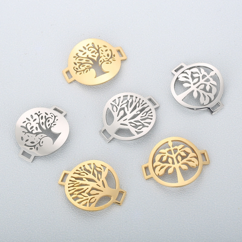 18K Gold Plated Stainless Steel Tree of Life Bracelet Accessory