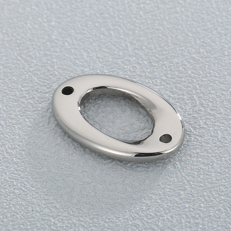 Stainless Steel Oval Minimalist Pendant Connector