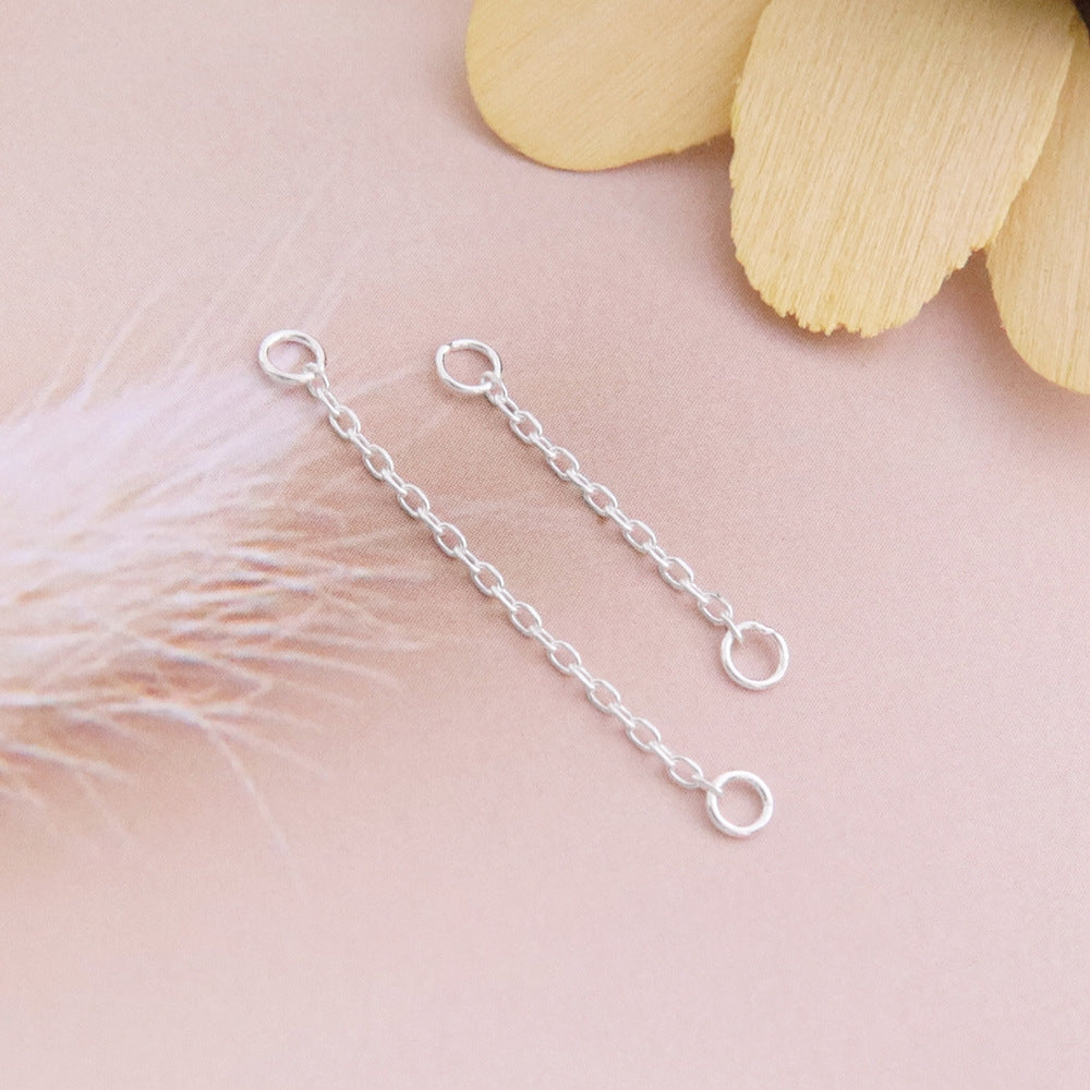 Sterling Silver Chain Tassel Earrings for DIY Jewelry