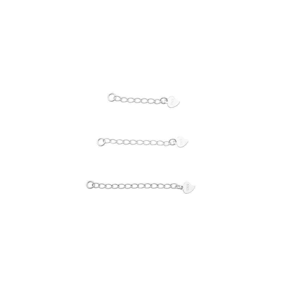 Sterling Silver Chain Extender with Heart Pendant