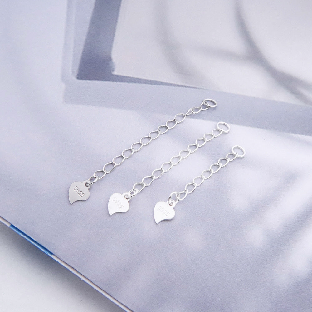 Sterling Silver Chain Extender with Heart Pendant