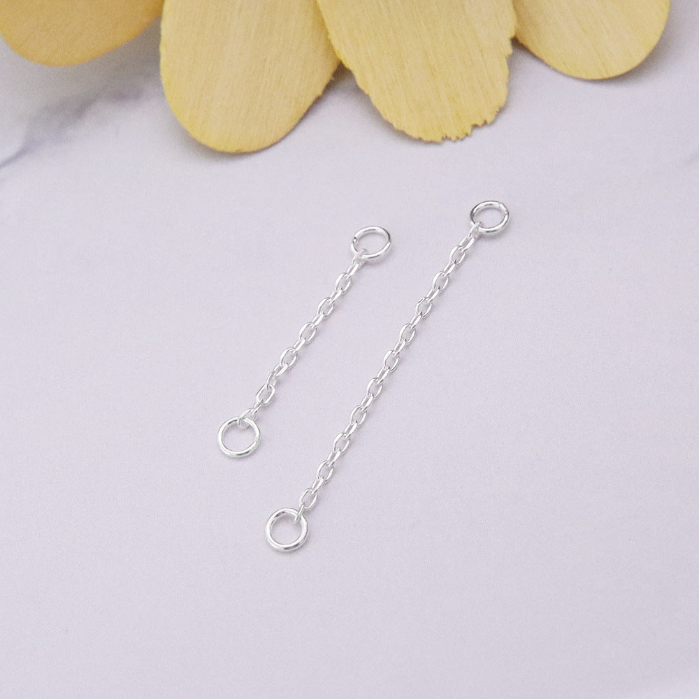 Sterling Silver Chain Tassel Earrings for DIY Jewelry