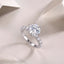 Sterling Silver White Gold Plated Moissanite Ring Set