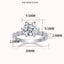 Sterling Silver White Gold Plated Moissanite Ring Set