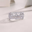 Sterling Silver White Gold Plated Moissanite Ring Set