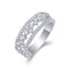 Sterling Silver White Gold Plated Moissanite Pave Band Ring