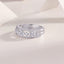 Sterling Silver White Gold Plated Moissanite Pave Band Ring