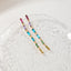 Sweet Color Block Rhinestone Inlay Alloy Drop Earrings