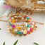 Sweet Smile Pearl & Rainbow Beaded Multi-Layer Bracelet Set for Women