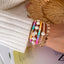 Sweet Smile Pearl & Rainbow Beaded Multi-Layer Bracelet Set for Women