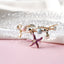 Sweet Starfish Flower Alloy Bracelet with Artificial and Freshwater Pearls for Women