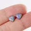 Heart Shape Stainless Steel Opal Inlay Tongue Ring