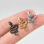 1 Piece Snake Tongue Ring 18K Gold Plated Stainless Steel Streetwear Piercing Jewelry