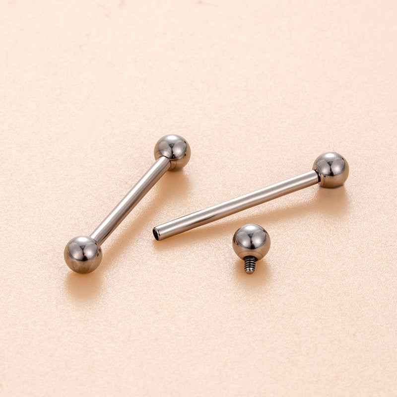 1 Piece Geometric Solid Color Pure Titanium Tongue Ring Body Piercing Jewelry