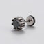Vintage Geometric 316 Stainless Steel Black Zircon Men's Ear Stud