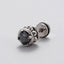 Vintage Geometric 316 Stainless Steel Black Zircon Men's Ear Stud