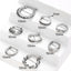 Vintage Geometric Knot Stainless Steel Hoop Earrings