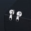 Vintage Geometric Zipper Stainless Steel Punk Earrings