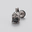 Vintage Geometric 316 Stainless Steel Black Zircon Stud Earring